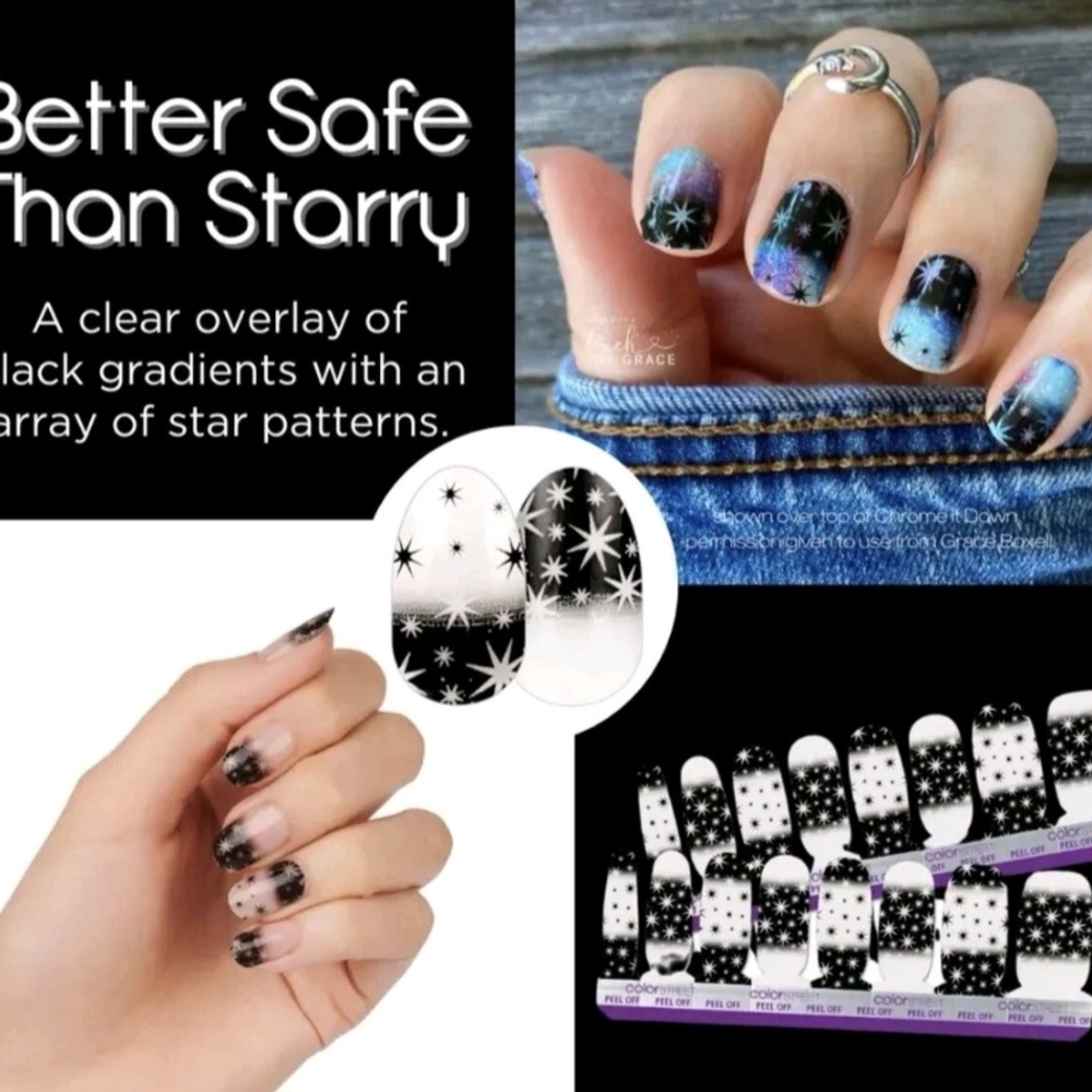 Better Safe Than Starry - Black and White Overlay - Color Street